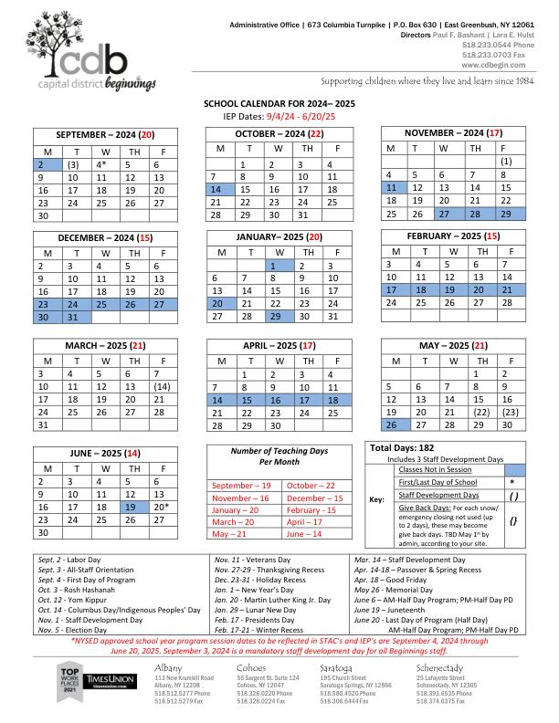 Program Calendar